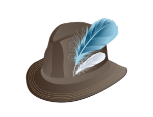 a hat with feather